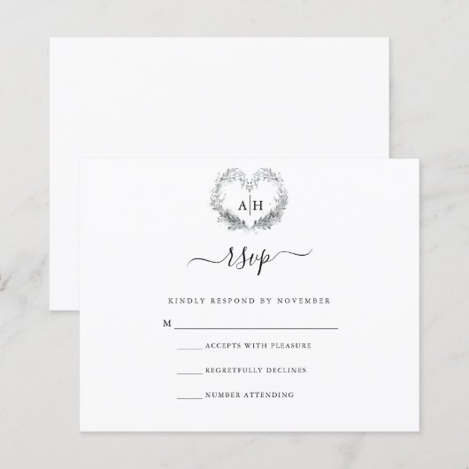 Frost-RSVP-Karte (Vorne/Hinten)