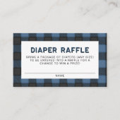 FROST Rustic Blue Flannel Diaper Raffekarte Platzkarte (Vorderseite)
