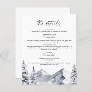 FROST Ski Winter Wedding Details Karte