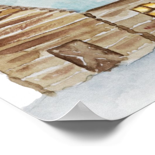 FROST Skihütte Bachelorette Begrüßungszeichen Poster (Ecke)