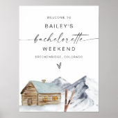 FROST Skihütte Bachelorette Begrüßungszeichen Poster (Vorne)