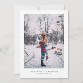 FROST Skihütte Schnee Winterhochzeit Einladung (Rückseite)