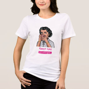 Frost Tips & Cozy Sips Weihnachts Maniküre Tri-Blend Shirt