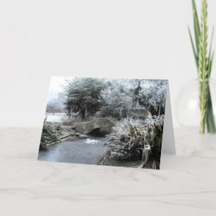Frost und Eis im Garten von Somerset Feiertagskarte