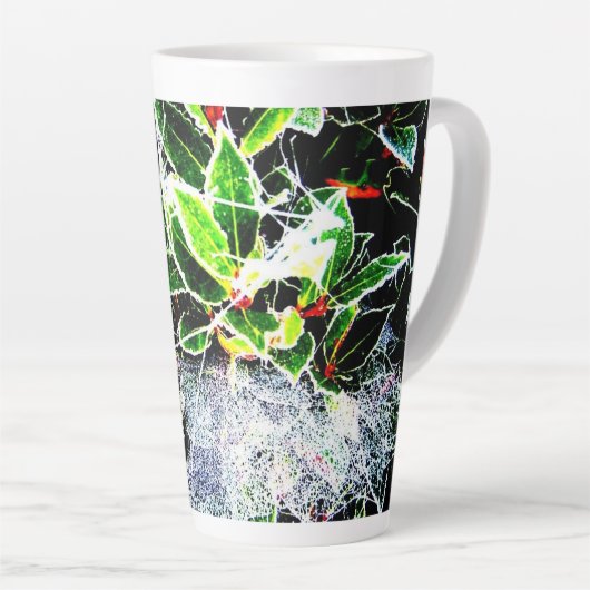 Frost und Spinnweben, Heilige und Beeren für Weihn Milchtasse (Rechte Ecke)