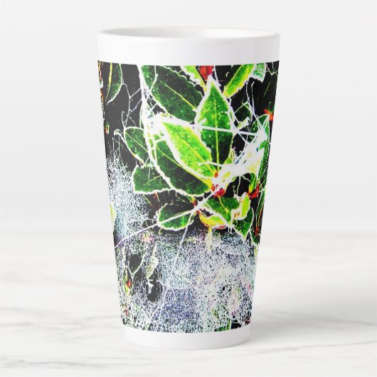 Frost und Spinnweben, Heilige und Beeren für Weihn Milchtasse (Vorderseite)