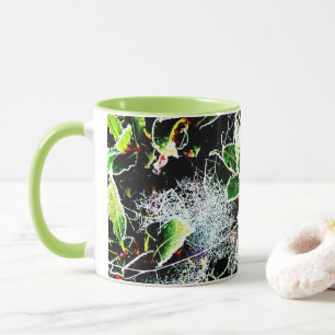 Frost und Spinnweben, Heilige und Beeren für Weihn Tasse