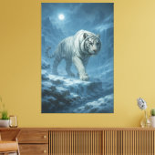 Frost White Tiger | Emperor of the Frozen Realm – Leinwanddruck (Insitu (Wohnzimmer))