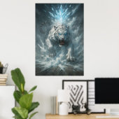 Frost White Tiger – Emperor of the Frozen Realm – Poster (Heimbüro)