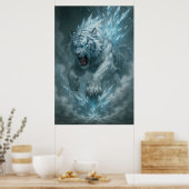 Frost White Tiger – Emperor of the Frozen Realm – Poster (Küche)