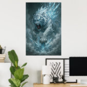 Frost White Tiger – Emperor of the Frozen Realm – Poster (Heimbüro)