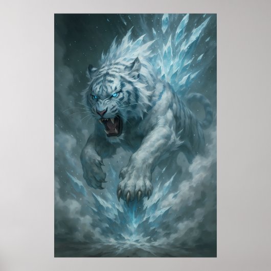 Frost White Tiger – Emperor of the Frozen Realm – Poster (Vorne)