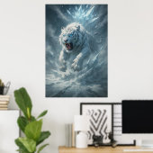 Frost White Tiger – Emperor of the Frozen Realm – Poster (Heimbüro)