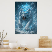 Frost White Tiger – Emperor of the Frozen Realm – Poster (Küche)