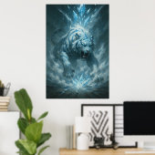 Frost White Tiger – Emperor of the Frozen Realm – Poster (Heimbüro)