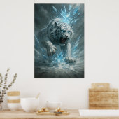 Frost White Tiger – Emperor of the Frozen Realm – Poster (Küche)