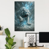 Frost White Tiger – Emperor of the Frozen Realm – Poster (Heimbüro)