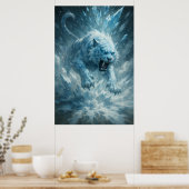 Frost White Tiger – Emperor of the Frozen Realm – Poster (Küche)