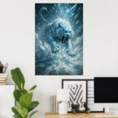 Frost White Tiger – Emperor of the Frozen Realm – Poster (Heimbüro)