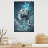 Frost White Tiger – Emperor of the Frozen Realm – Poster (Küche)
