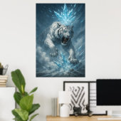 Frost White Tiger – Emperor of the Frozen Realm – Poster (Heimbüro)