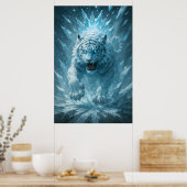 Frost White Tiger – Emperor of the Frozen Realm – Poster (Küche)
