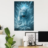 Frost White Tiger – Emperor of the Frozen Realm – Poster (Heimbüro)