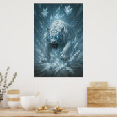 Frost White Tiger – Emperor of the Frozen Realm – Poster (Küche)