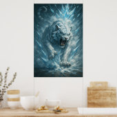 Frost White Tiger – Emperor of the Frozen Realm – Poster (Küche)