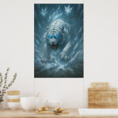 Frost White Tiger – Emperor of the Frozen Realm – Poster (Küche)