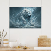 Frost White Tiger – Emperor of the Frozen Realm – Poster (Küche)