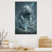 Frost White Tiger – Emperor of the Frozen Realm – Poster (Küche)