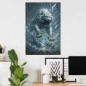 Frost White Tiger – Emperor of the Frozen Realm – Poster (Heimbüro)
