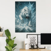 Frost White Tiger – Emperor of the Frozen Realm – Poster (Heimbüro)