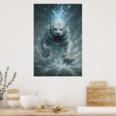 Frost White Tiger – Emperor of the Frozen Realm – Poster (Küche)