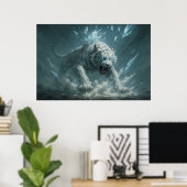 Frost White Tiger – Emperor of the Frozen Realm – Poster (Heimbüro)