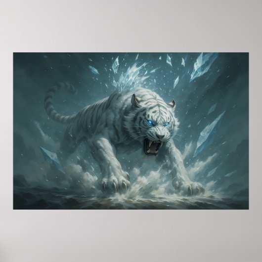 Frost White Tiger – Emperor of the Frozen Realm – Poster (Vorne)