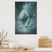 Frost White Tiger – Emperor of the Frozen Realm – Poster (Küche)