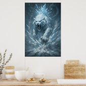 Frost White Tiger – Emperor of the Frozen Realm – Poster (Küche)