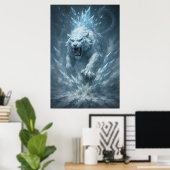 Frost White Tiger – Emperor of the Frozen Realm – Poster (Heimbüro)