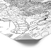 Frost Wing Tiger Coloring Page Poster (Ecke)