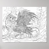 Frost Wing Tiger Coloring Page Poster (Vorne)
