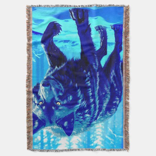 Frost Wolf Decke (Vorderseite Vertikal)