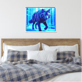 Frost Wolf Leinwanddruck (Insitu (Schlafzimmer))