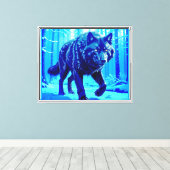Frost Wolf Leinwanddruck (Insitu (Holzboden))