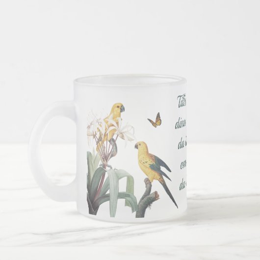 Frostad glasmugg — Fåglar Mattglastasse (Links)