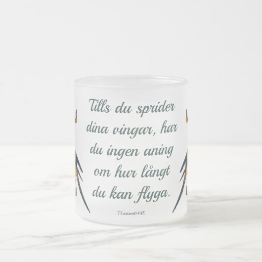 Frostad glasmugg — Fåglar Mattglastasse (Mittel)