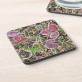 Frostbedeckte Blätter, Kanada Getränkeuntersetzer (Linke Seite)