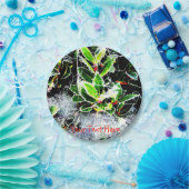 Frostbedeckte Heilige und Beeren Weihnachten Pappteller (Party)