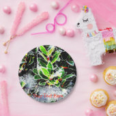 Frostbedeckte Heilige und Beeren Weihnachten Pappteller (Party)